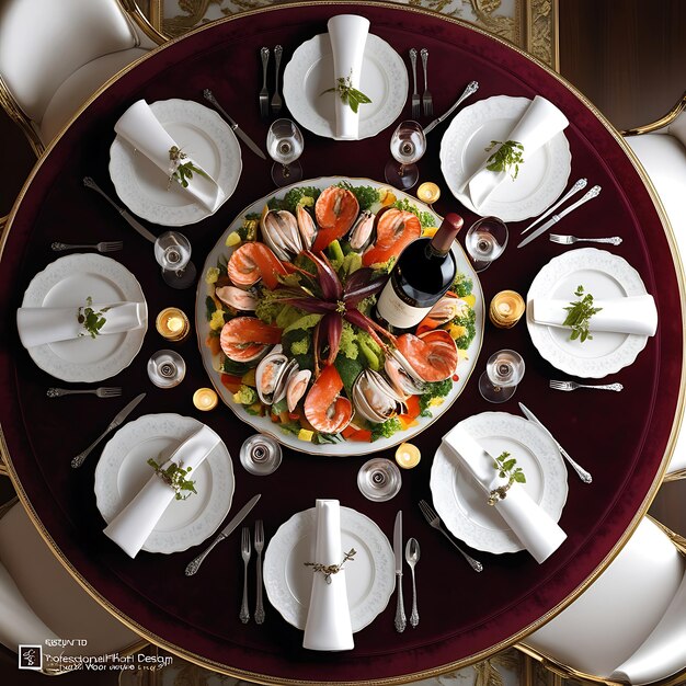 Farfurii cu mâncare aranjată